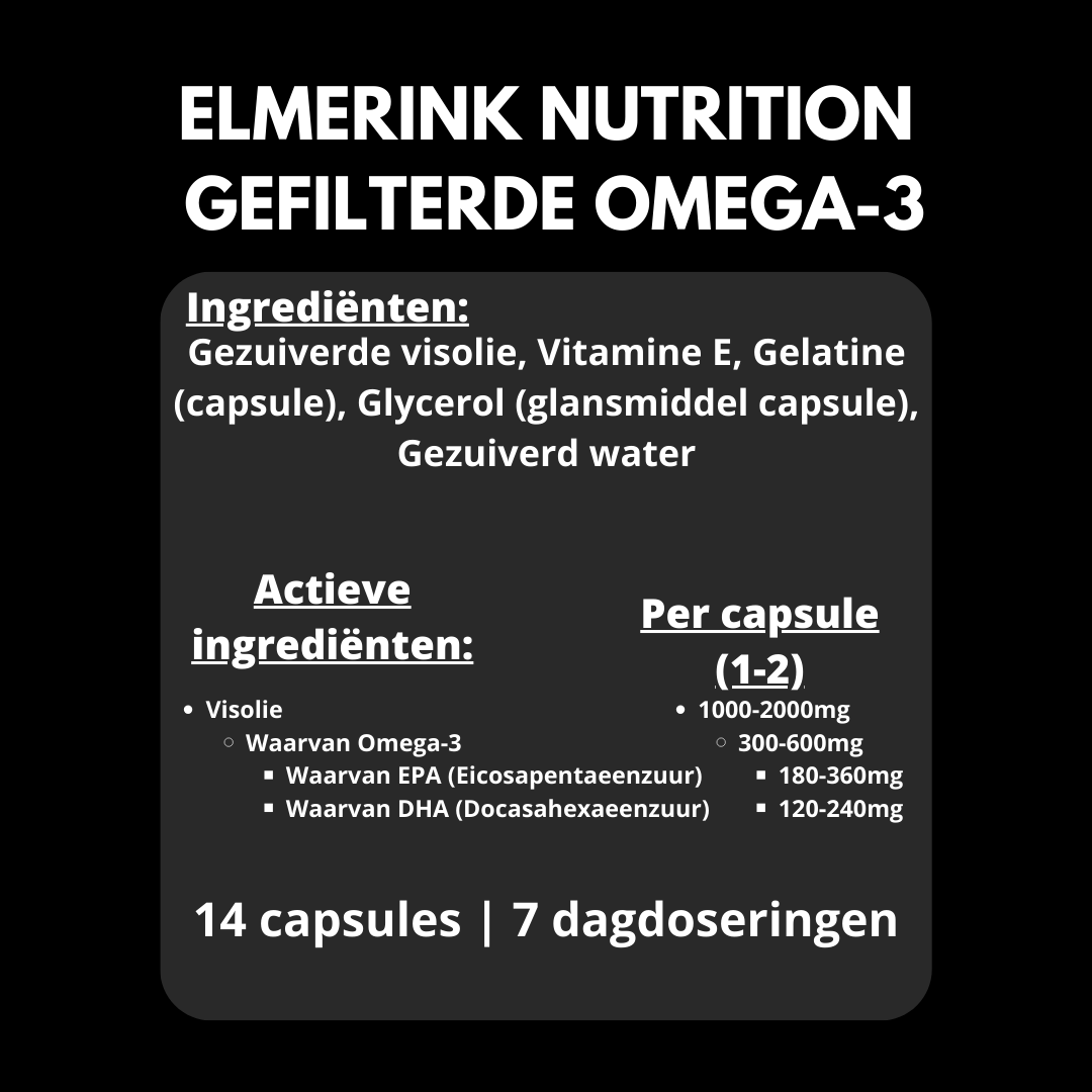 Gefilterde Omega-3 - Weekdosering.