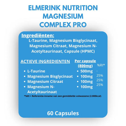 Magnesium Bisglycinaat Complex - Elmerink Nutrition