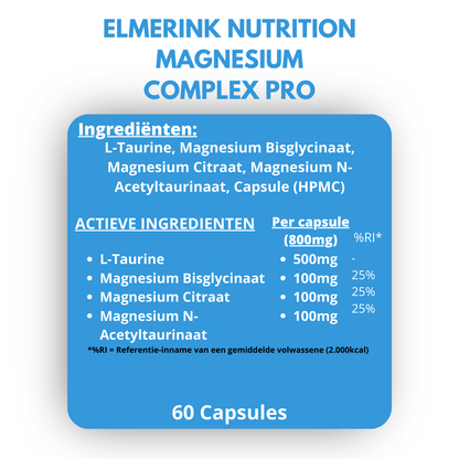 Magnesium Complex Pro - 60 Caps - Elmerink Nutrition