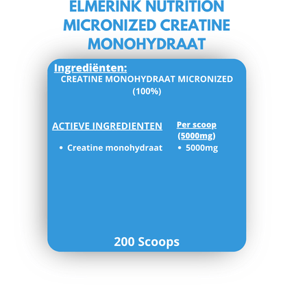 Micronized Creatine Monohydraat - 1000 Gram - Elmerink Nutrition