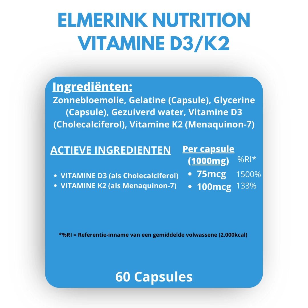 Vitamine D3/K2 - Elmerink Nutrition